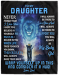 To My Daughter, Love Dad - Cozy Plush Fleece Blanket - 60x80