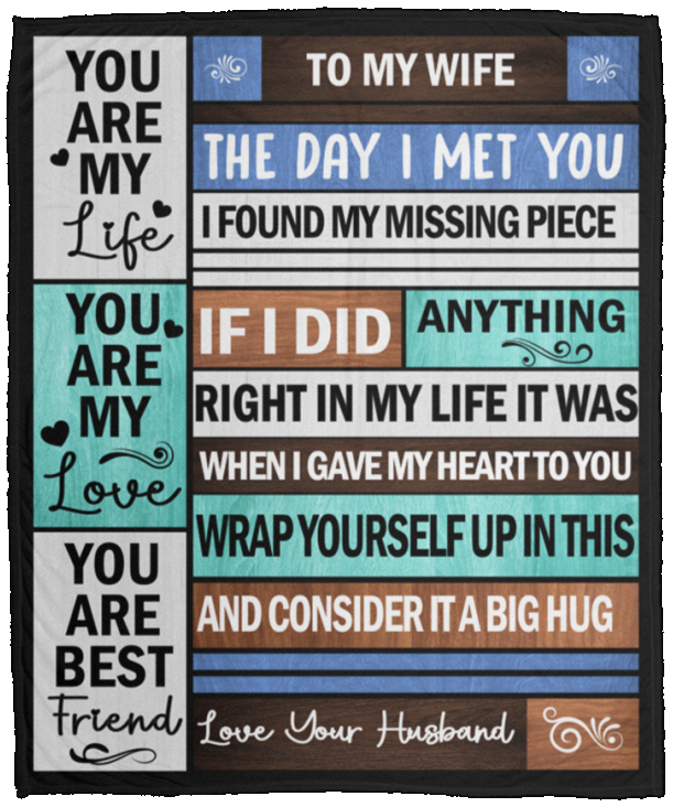 To My Wife Loving You sold Is My Life Fleece Blanket 50x60