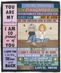 My Amazing Daughter - Plush Fleece Blanket -  Never Forget That I Love You - 50x60