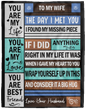 To My Wife, Love Your Husband - Plush Fleece Blanket - 60x80