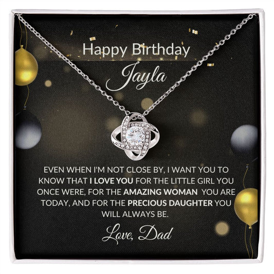 Happy Birthday l Love Knot Necklace