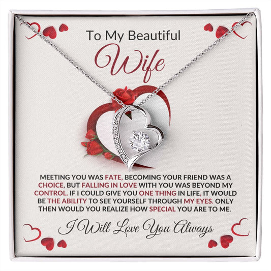 To My Beautiful Wife l Forever Love Necklace
