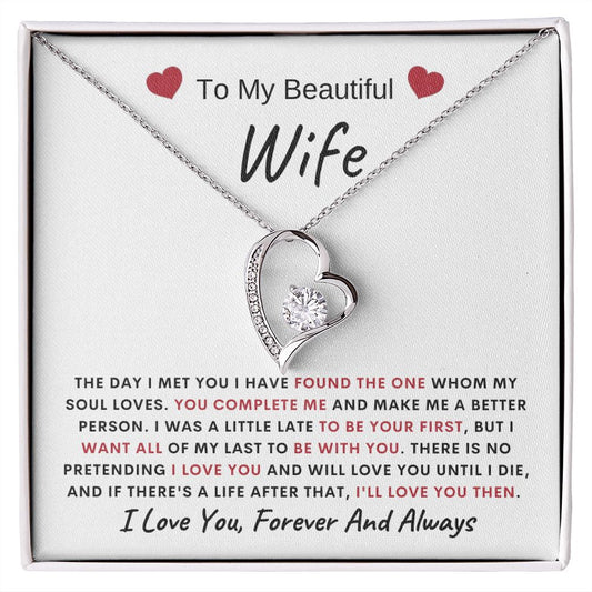 To My Beautiful Wife l Forever Love Necklace