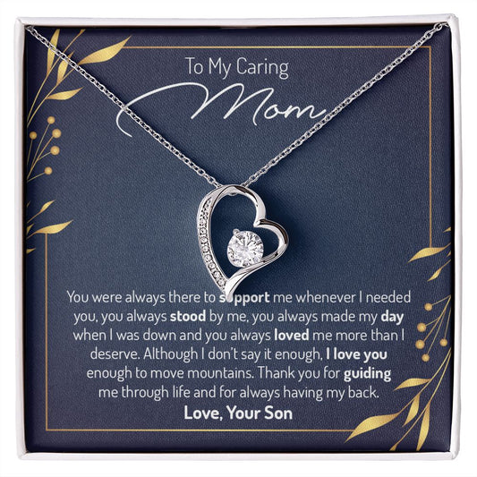 To My Caring Mom - Forever Love Necklace
