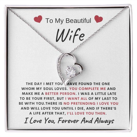 To My Beautiful Wife l Forever Love Necklace