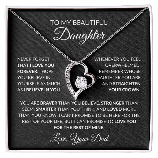 TO MY BEAUTIFUL DAUGHTER l FOREVER LOVE NECKLACE