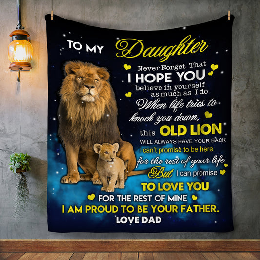 To My Daughter - Never Forget - Arctic Fleece Blanket 50x60